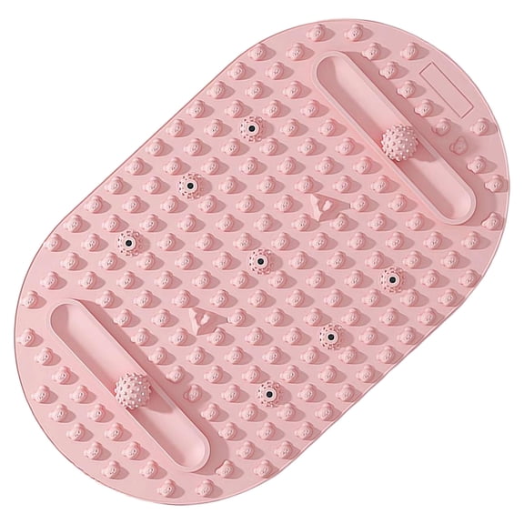 Silicone Non-Slip Foot Mat 29.53 Inch, Soft Flexible Textured Exercise Pad for Indoor Jogging, Home Office Standing Desk, Lightweight Portable Fitness Mat, Pink