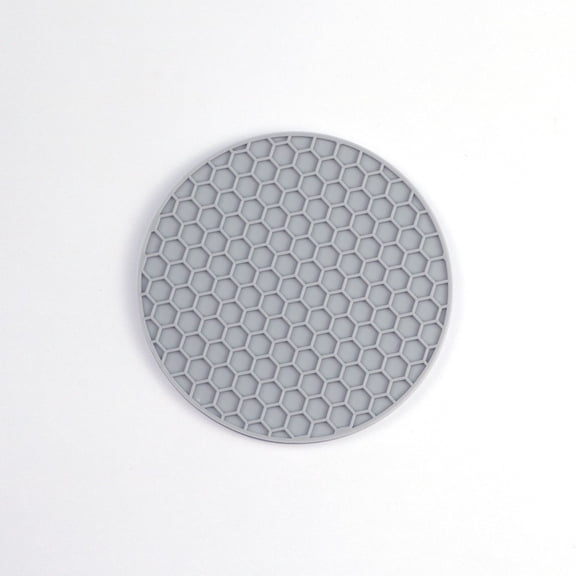 Silicone Non-Slip, Heat Resistant & Water-Trapping Trivet Mats for Water Glasses & Teacup & Coffee Cup & Dishes & Cookware, Multipurpose Kitchen Table Coaster,Grey