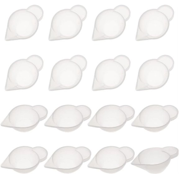 Silicone Non-stick Dividing Cups Mixing Cups Mini Measuring Cups for Mixing Casting Epoxy Resin DIY Epoxy Craft Mold Tools White 6.6x4.2x1.95cm
