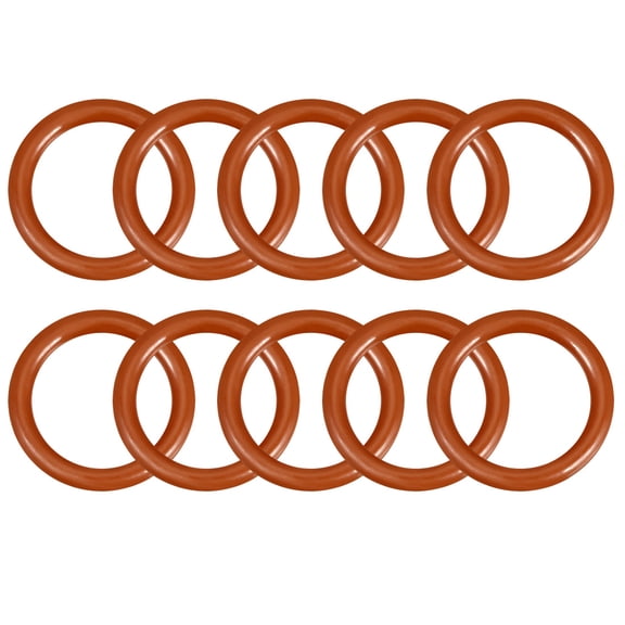 Silicone O-Ring 17mmx12.2mmx2.4mm VMQ Seal Rings Sealing Gasket Red 10PCS
