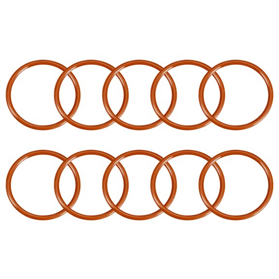 Silicone O-Ring 50mmx43mmx3.5mm VMQ Seal Rings Sealing Gasket Red 10PCS