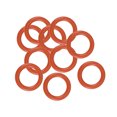 thumbnail image 1 of Silicone O-Rings 6mm OD, 4mm Inner Diameter, 1mm Width, Seal Gasket Red 10pcs, 1 of 3