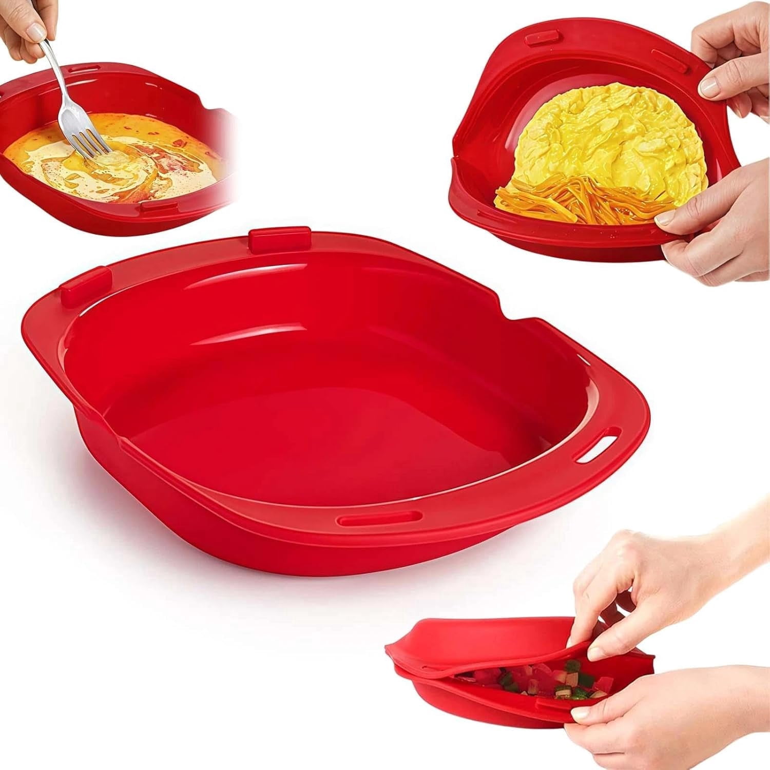 Silicone Omelette Maker, Microwave Omelet Maker with Non-Stick ...