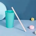 thumbnail image 1 of Drinking Straw Silicone Openable And Washable No Brush Needed Reusable Detachable Snap,Pink Kitchen Straw, 1 of 7