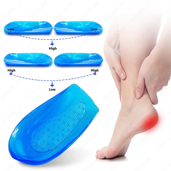 Silicone Orthopedic Heel Wedge Inserts，O/X Leg Alignment Support，1Pair， M/L