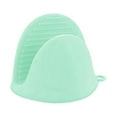 thumbnail image 1 of Silicone Oven Gloves Heat Resistant, Mini Cooking Mitts Pot Holder for Kitchen, Baking, Grilling, Easy to Clean and Store Mint Green, 1 of 7
