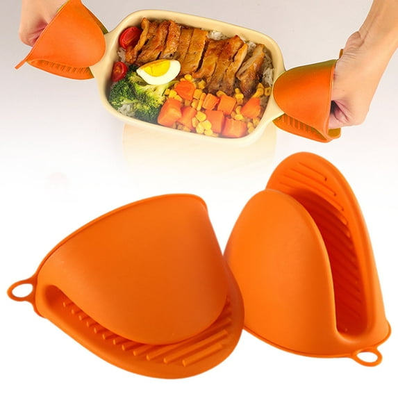 Silicone Oven Heat Pot Holder， Cute Kitchen Mittens Silicone Pinch Grip Oven Rubber Gloves For Fryer Baking Colorful silicone oven mitts