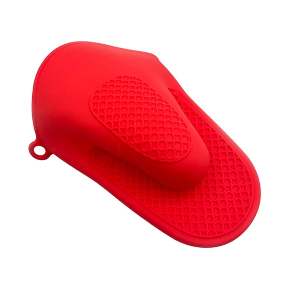 Silicone Oven Mitts - Heat Resistant, Oven Gloves with Grid Design, Non-Slip Kitchen Essentials, Kitchen Gadgets, Apartment Essentials, Durable Kitchen Accessories for Cooking, Baking,1Pc,Red