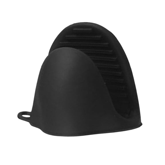 Silicone Oven Mitts Heat Resistant, Silicone Potholders for Kitchen, Mini Rubber Oven Glove Kitchen Mittens, Cute Cooking Mitts (Black) 1Pcs