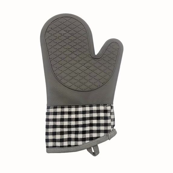 Silicone Oven Mitts – Non-Slip Heat-Resistant Kitchen Gloves, Hand Wash ...