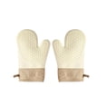 thumbnail image 1 of Silicone Oven Mitts Set of 2, Heat Resistant Gloves for Kitchen Baking, Microwave Safe, Non Slip Grip for Hot Pots & Pans, 1 of 7