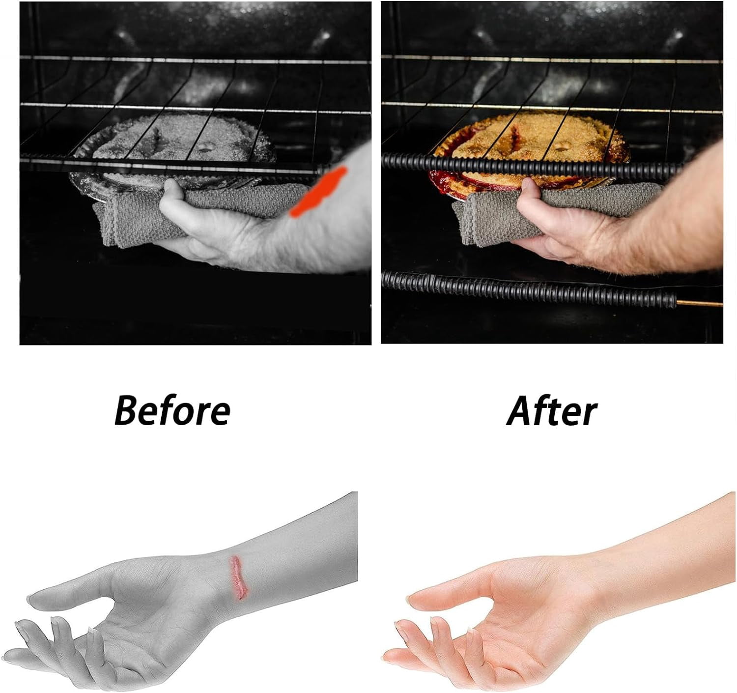 Silicone Oven Rack Guards, Cover 14 Inches Long Heat Resistant Oven ...