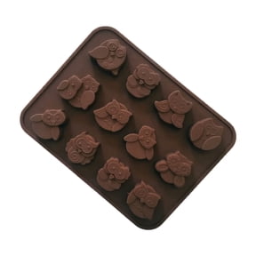 Silicone Owl Shape Multi Expression Chocolate Mold Tray for Baking Candy Soap Making Flexible Durable