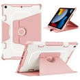 thumbnail image 1 of Silicone + PC Hybrid Folio Case for iPad 9th/8th/7th Gen, 4-corner Protection Multi-angle Rotated Kickstand Magnetic Auto sleep/wake Smart Case Cover for iPad 10.2" 2021/2020/2019,Pink, 1 of 12