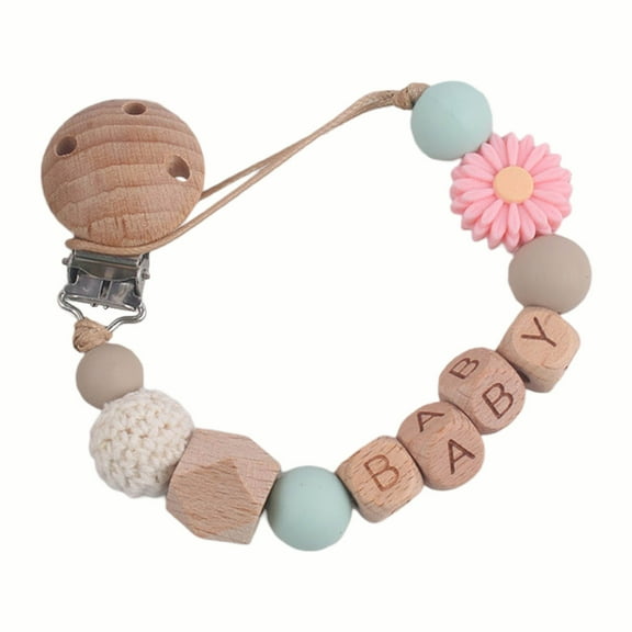 Silicone Pacifier Clip with Flower Design - Food-Grade Safe, Stylish Accessory for Babies, Ideal as Birthday Gift