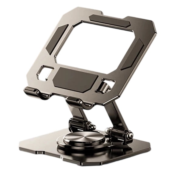 Silicone Padded Rotating Tablets Stand Heavy Duty Two Support Rod Foldable