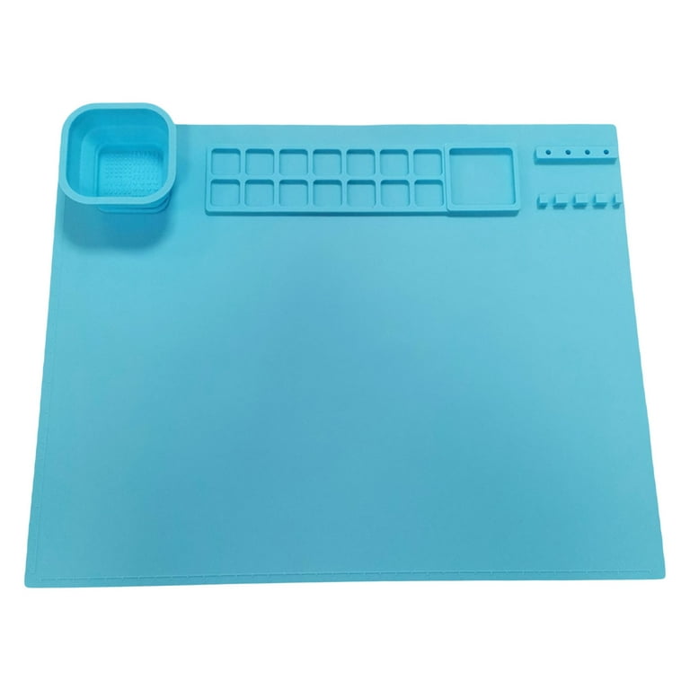 Silicone Painting Mat, Non-stick Waterproof Mat with Cleaning Cup for DIY  Art Resin Casting 