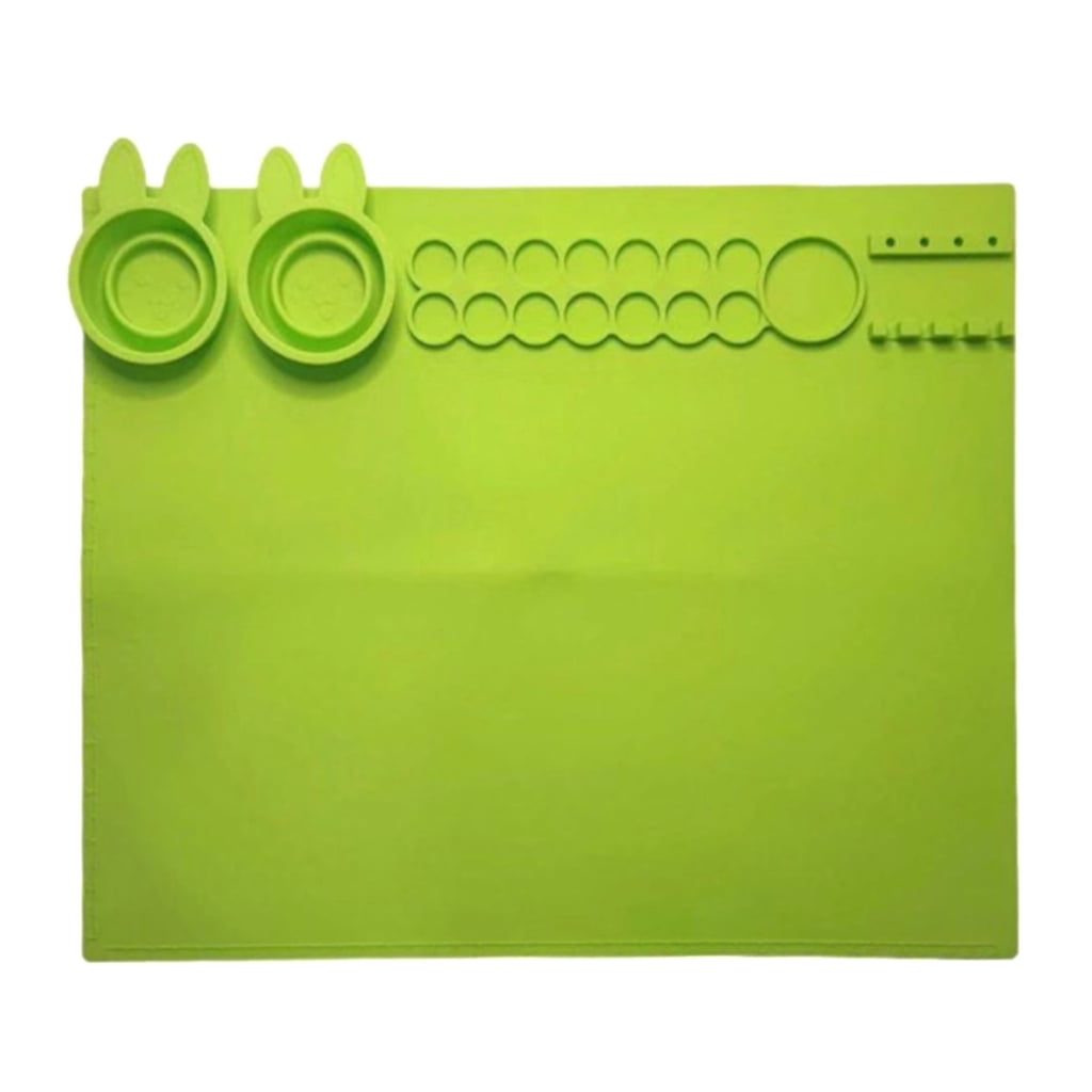 Silicone Drawing Board with 16 Paint Tray, Palette, Cleaning Cup, Pen Holder