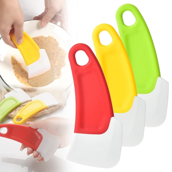 Silicone Pan & Bowl Scraper  Kitchen Non-Stick Dish Scraper for Pots, Pans, and Utensils (3-Pack)