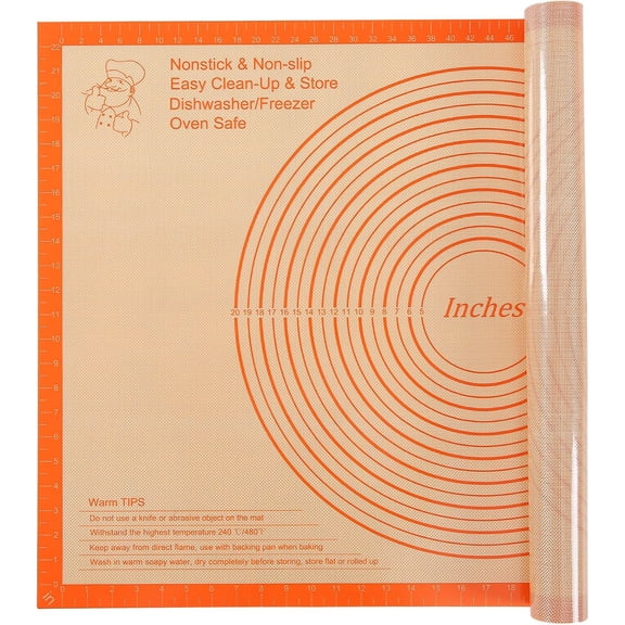 Silicone Pastry Mat 36x24 Inch Extra Large Baking Mat, Nonstick Kitchen Counter Kneading Board, Perfect for Dough, Pastry, Dough Rolling, Fondant, Pie Crust, Fondant, Cookies, Bread, Pasta, Pizza