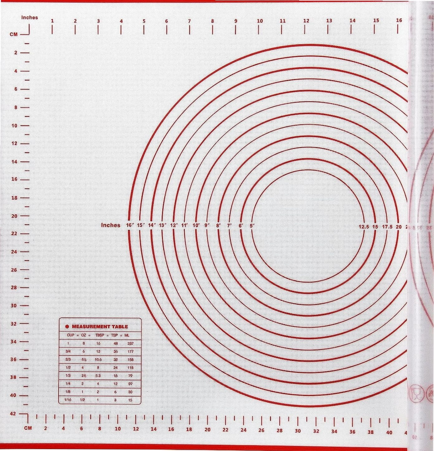 Kandani, Silicone Pastry Mat, 28x20, Extra Large Baking Mat - Walmart.com