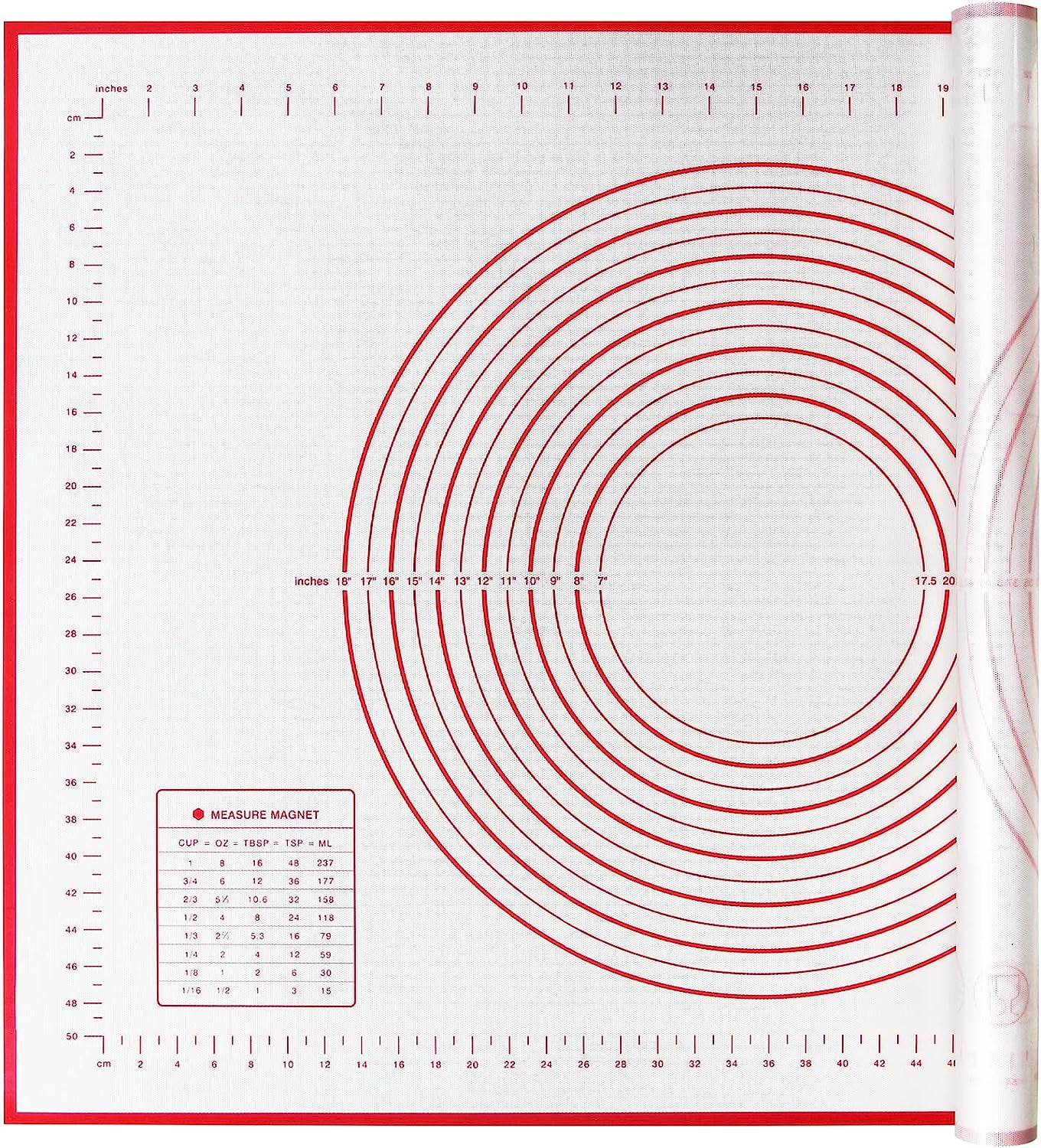 View of Silicone Pastry Mat Extra Large Non-Slip Mat for Rolling Dough Pie ...