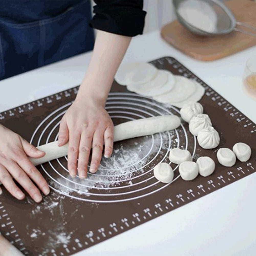 Silicone Pastry Mat Extra Thick Non-stick Baking Mat, Rolling Dough ...