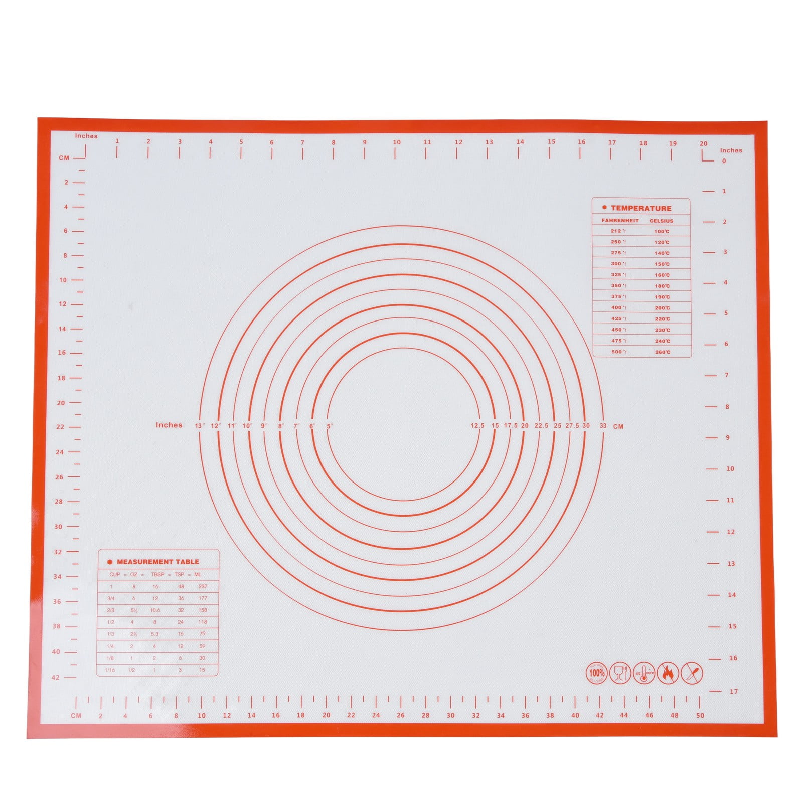 Silicone Pastry Mat Silicone Baking Mat for Fondant Rolling Dough Pie