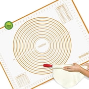 Silicone Pastry Mat - Walfos Non-Stick Baking Mat 16" x 20" Fondant Mat with Measurement, Non-Slip Rolling Mat, Perfect for Rolling Dough, Cookie & Baking