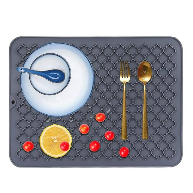 Dish Drying Mat for Kitchen Silicone Counter Heat Resistant Mat