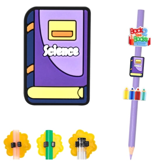 Silicone Pen Clips Different Style Lovely Pencil Clips Classroom Rewards Prizes Gift for Students Cute Pencil Topper Decoation Bulk Pen Toppers Charm Accessories