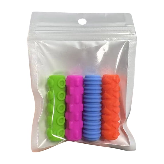 Silicone Pen Grips,Textured Silicone Pencil Grips,Rubber Texture Pencil Grips,Multi Color Pencil Holder Set,Comfortable Pen Grip Accessory,Writing Aid for Proper Grip,Soft Texture Pen Grip