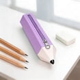 thumbnail image 1 of Silicone Pencil-Shaped Pencil Case with Zipper Soft Portable Organizer, 1 of 9