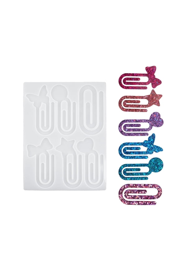 Silicone Pendant Earrings Paper Clip Shape Jewelry Pendant Earring Making Mold for Making Earring