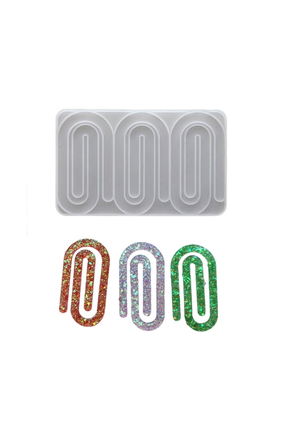 Silicone Pendant Mold Earring Molds Paper Clip Shape Jewelry Molds Silicone Texture Present for Jewelry Enthusiasts