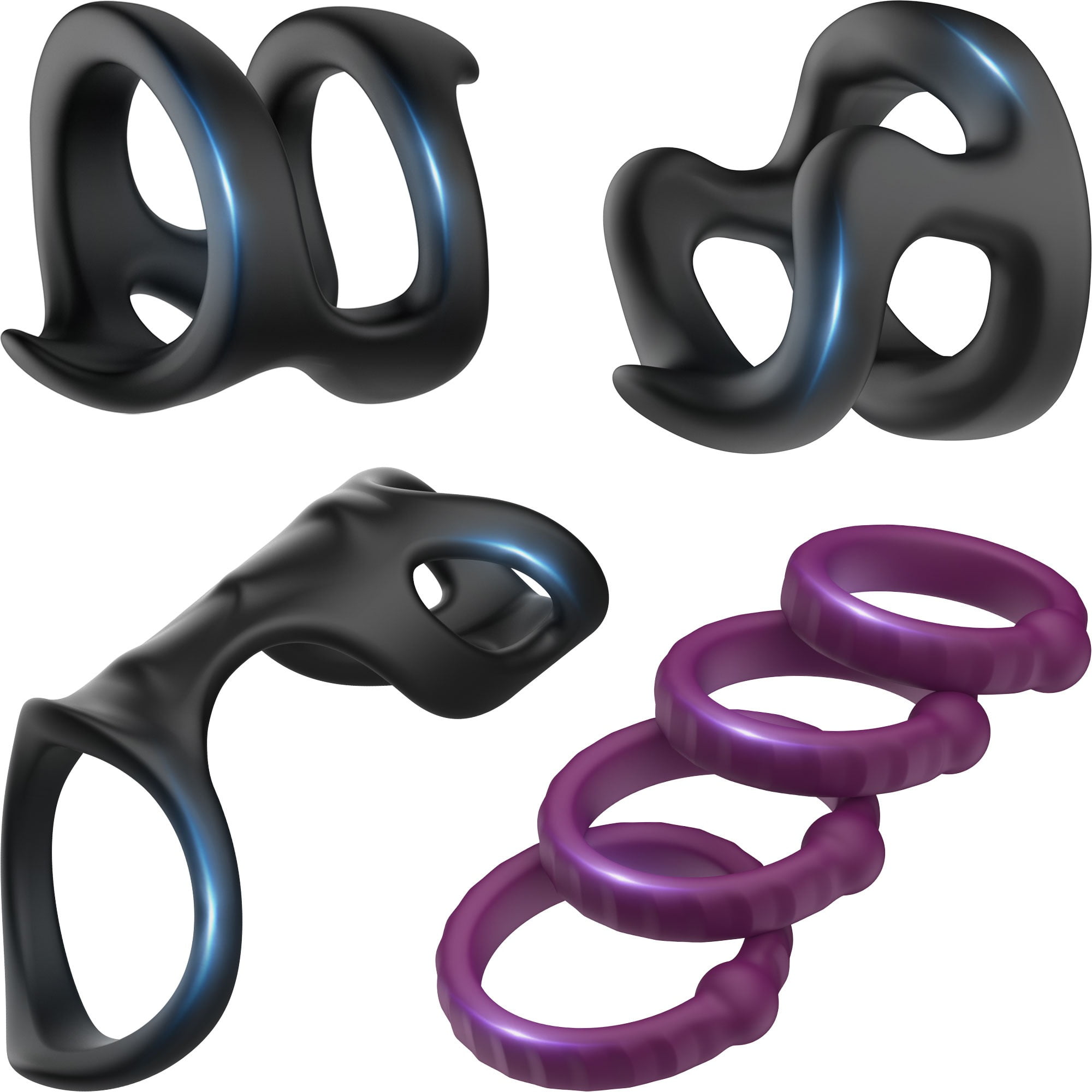 Dovelo Silicone Penis Rings kit, 4 Different Sizes Cock Rings for Men Sex  Toy, Adult Sex Toys & Games
