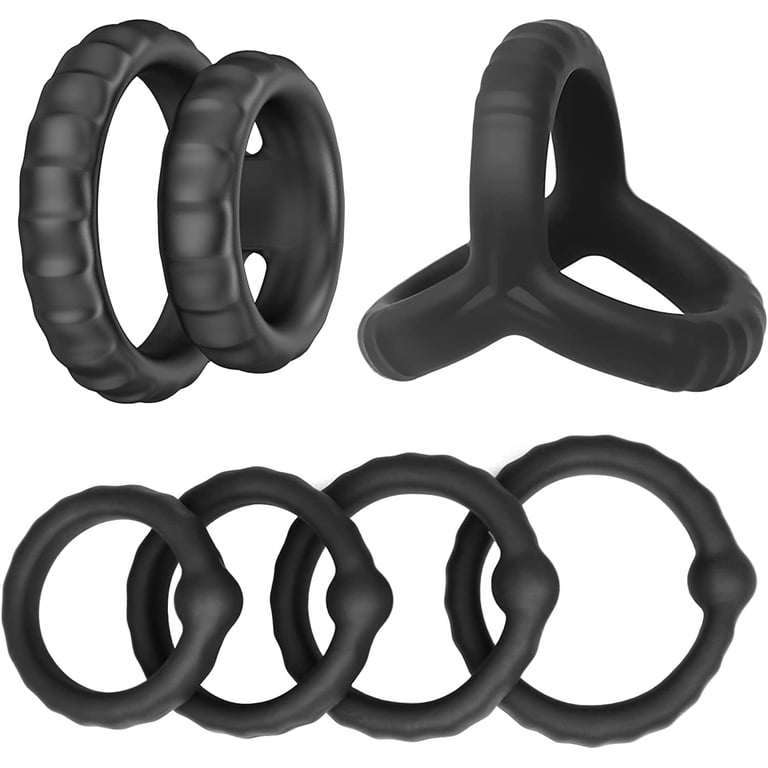 penisrings Silicone Penis Rings Set, KERERO 6 Different Penis Sizes Rings for Erection  Enhancing, Long Lasting Stronger Men Sex Toy, Safe Adult Sex Toys & Games