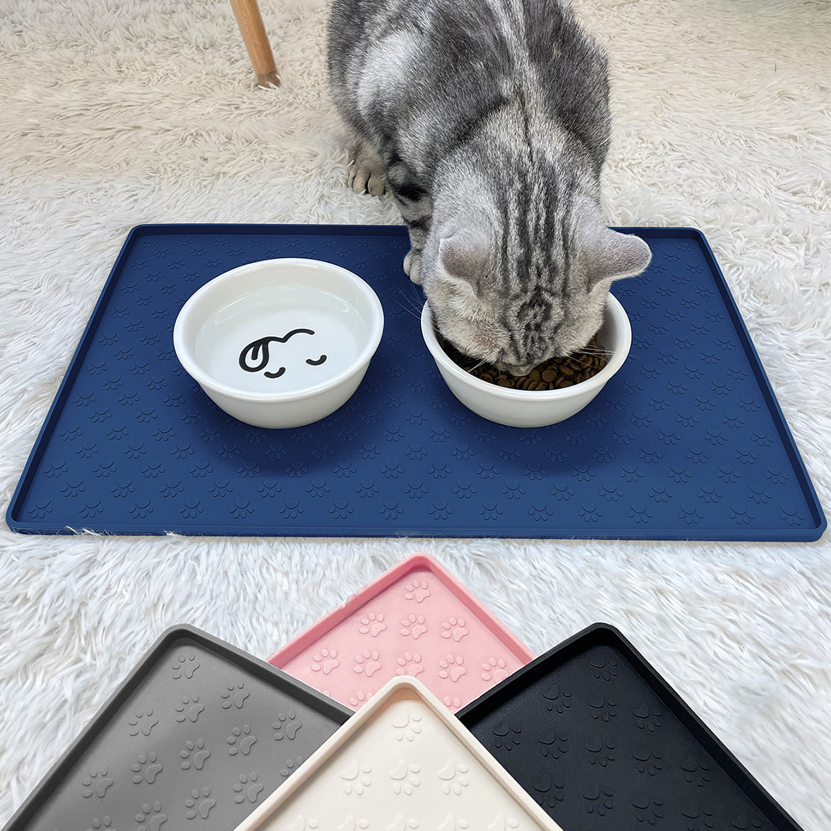 Silicone Pet Feeding Mat for Dogs and Cats, HighLips Pet Placemat Non