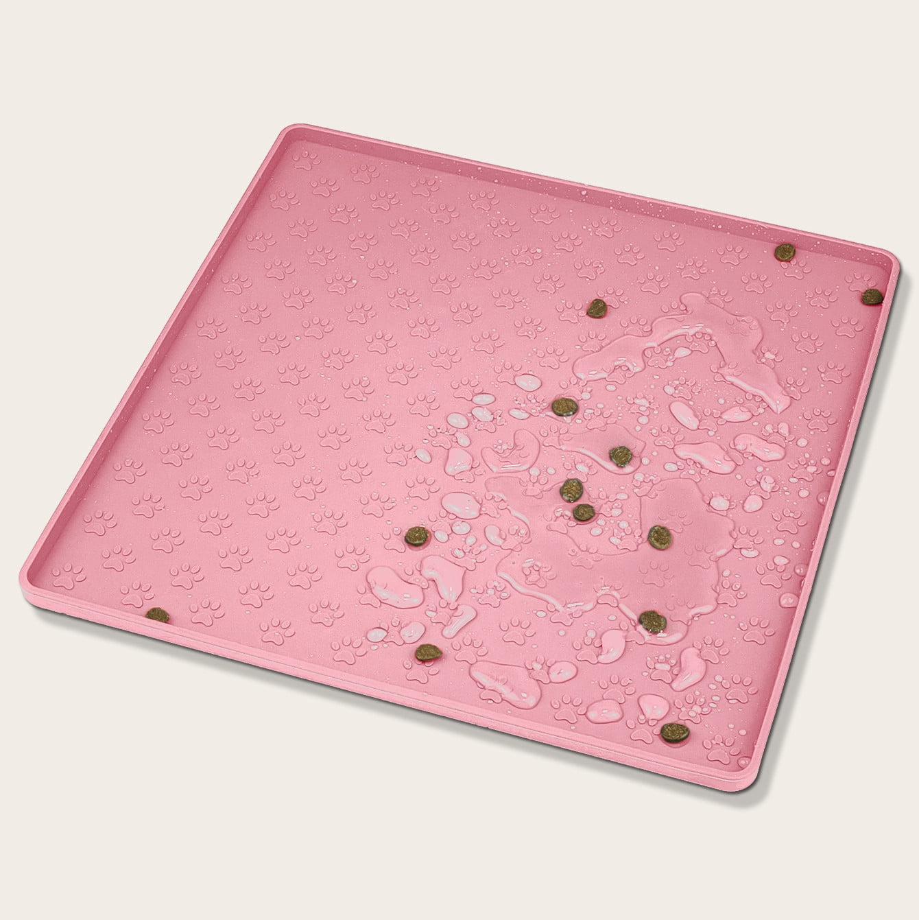  Stiio - Pet Feeding Mat, Rubber Backed Cat Food Mat for Floor  Non-Slip Waterproof Dog Water Bowl Tray, Easy to Clean Pet Placemat, Pink  17x28 inches : Pet Supplies