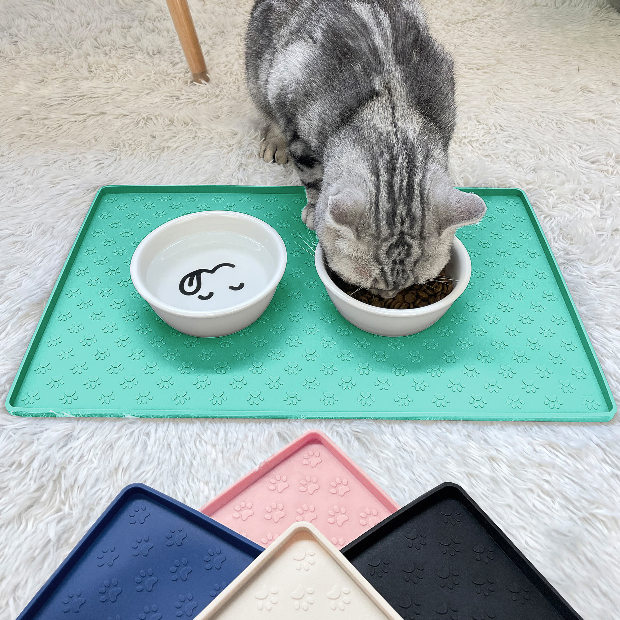 Silicone Pet Feeding Mat for Dogs and Cats, HighLips Pet Placemat Non