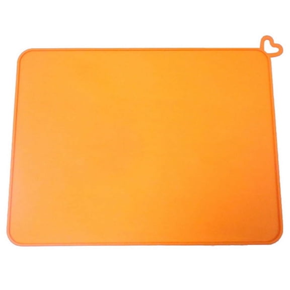 Silicone Pet Feeding Mat Puppy cat Feeder Food Water Drinking For Dog Dish Bowl Feed Placemat Supplies Orange