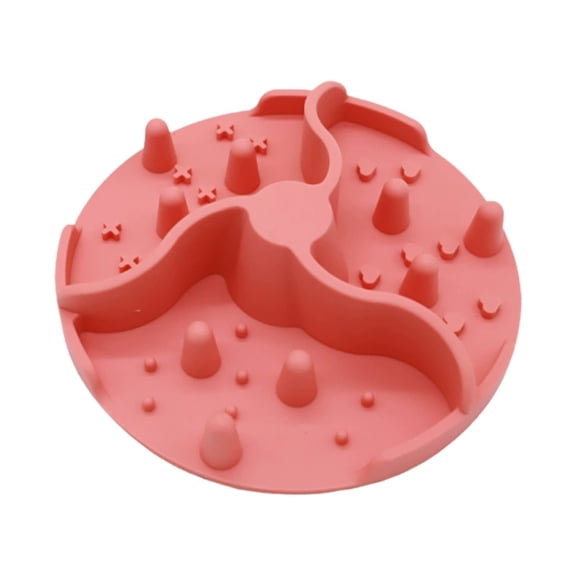 Silicone Pet Lick Mat Slow Feeder Bowl for Dogs and Cats Interactive Food Dispensing Activity Puzzle Toy to Fast Eating