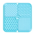 thumbnail image 1 of Silicone Pet Mat, 6X6 Inch Dog Licking Mat, Grade Slow Feeder for Dogs, Dog Mat for with Strong Cups, Blue Honeycomb Textured Paw Print Design, Supports Slow Eating, Pet, 1 of 7