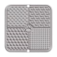 thumbnail image 1 of Silicone Pet Mat, Dog Licking Mat, Cup Compatible Slow Feeder for Dogs, 6X6 Inch Grade Silicone Gray Dog Lick Pad, Features Paw Print Design, Honeycomb Texture, Supports Slow, 1 of 7