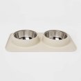 thumbnail image 1 of Silicone Pet Mat + Stainless Steel Double Diner - 3.5 Cups, 1 of 3