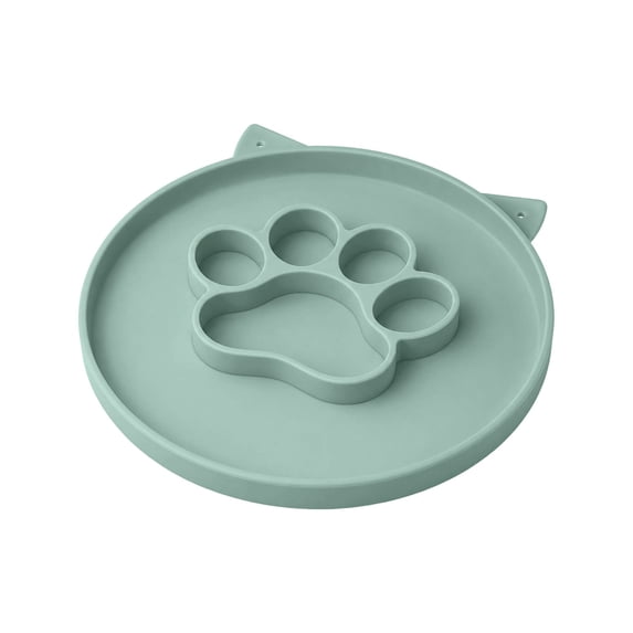 Silicone Pet Slow Feeder Dish for Cats and Small Pets at Meal Times ...
