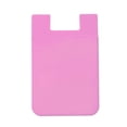 thumbnail image 1 of Silicone Phone Card Holder Pocket, Stick On Wallet, Adhesive Credit Card Pouch, Compatible with iPhone & Samsung Galaxy - Light Pink, 1 of 4