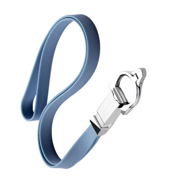 Silicone Phone Lanyard Strap with Detachable Metal Rings Stand for Viewing & Hands frees Use