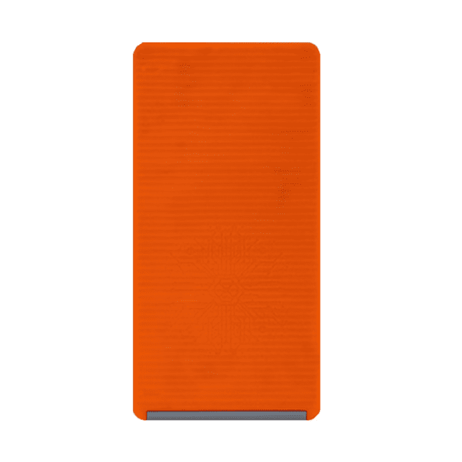 Silicone Phone Stand with Aluminum, Foldable Flexible Desktop Stand, Multi-Angle Adjustable Phone Holder for Tablet and Phone, Portable Non-Slip Mount for Streaming, Video Calls Orange