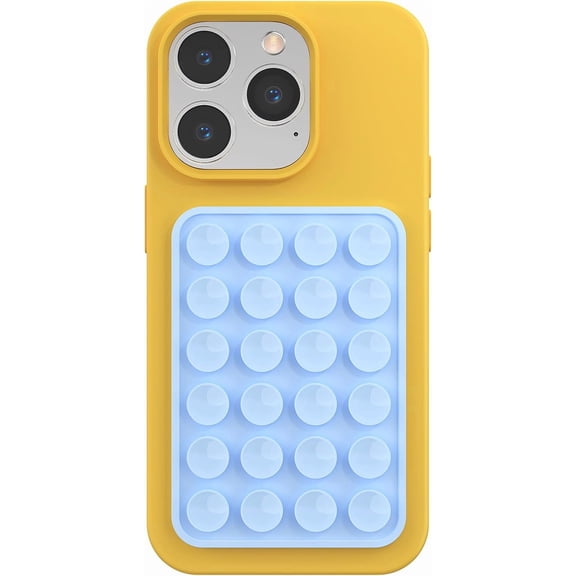 Silicone Phone Sticky Grip, Suction Phone Case Mount for iPhone and Android, Hands-Free Sticky Cell Phone Grip, Mobile Fidget Mirror Holder for Selfies and Videos